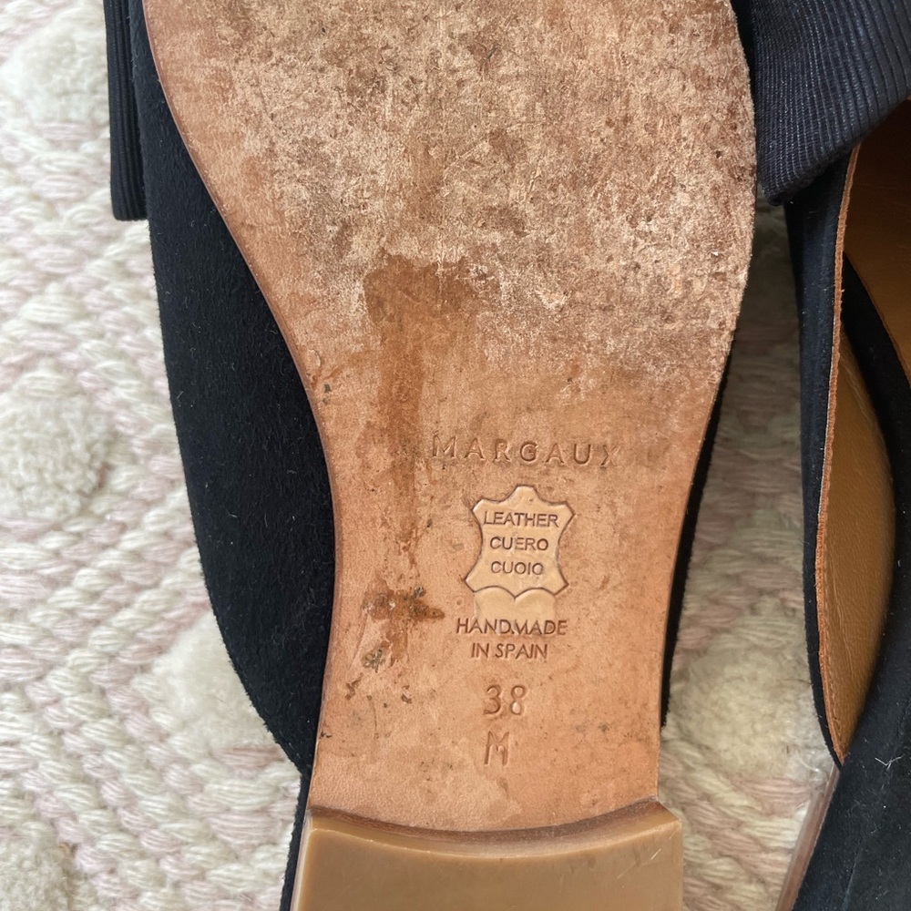 Margaux Black Mules with Bow Detail - Picture 2 of 2